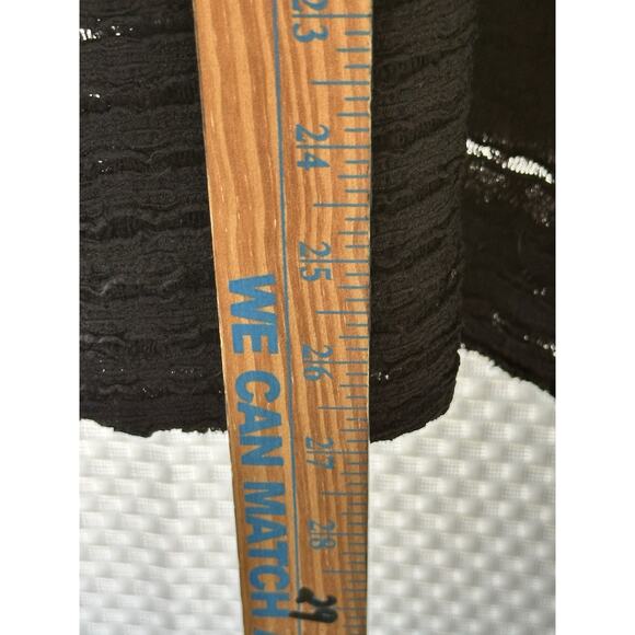 Sarah Hann x Anthropologie Flutter-Sleeve Crochet Black Babydoll Blouse 2x Plus - Picture 10 of 10